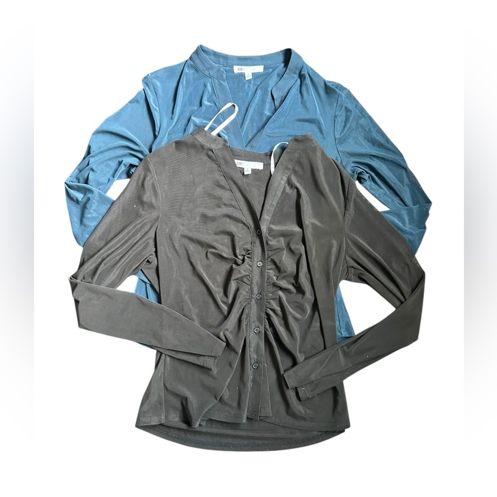 DR2 Blue and Black Sheer Shirt‎ Bundle Medium